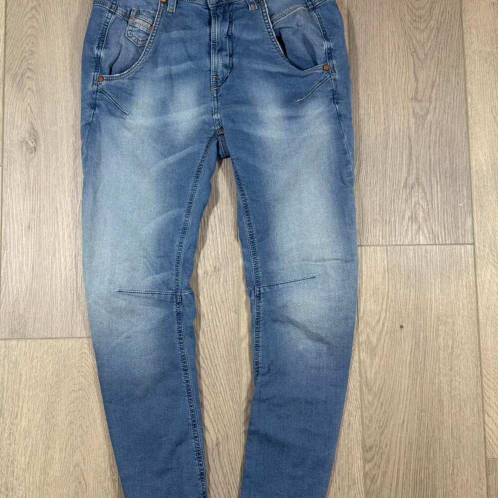 DIESEL Fayza-Ne Jogg Jeans Women's W23 Twisted Whiskers Faded Blue